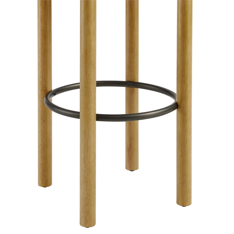 Fable Boucle Fabric Bar Stools - Set of 2 in Oak Ivory