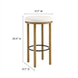 Fable Boucle Fabric Bar Stools - Set of 2 in Oak Ivory
