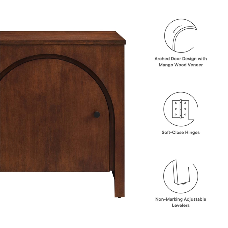 Appia Arched Door Nightstand in Walnut