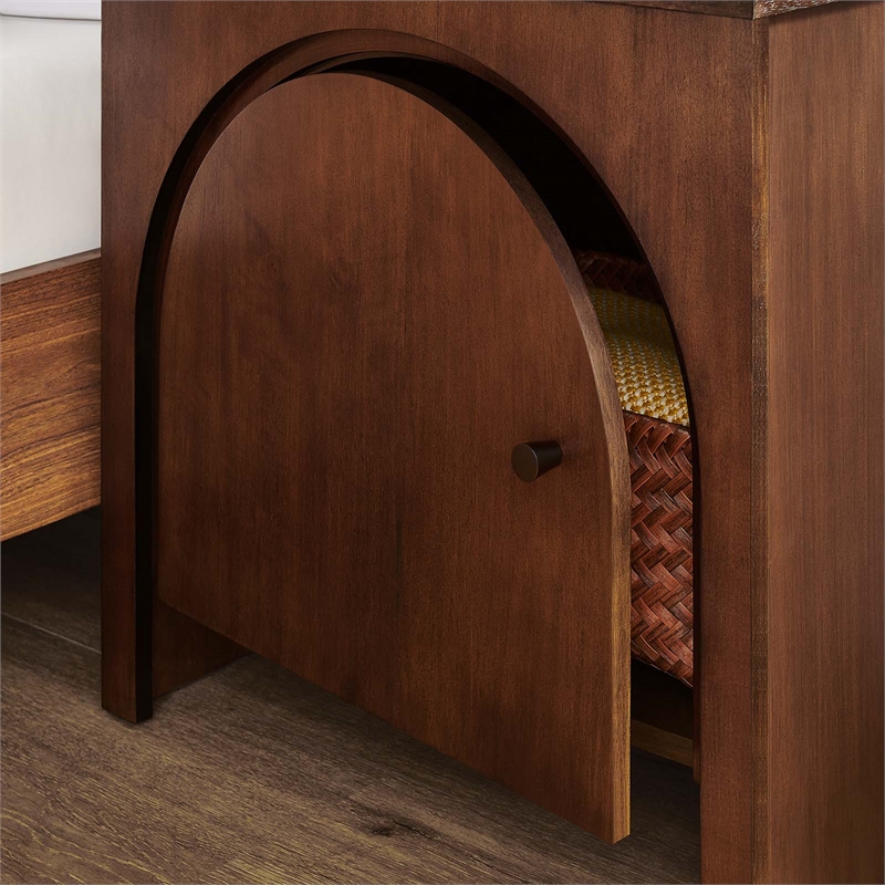 Appia Arched Door Nightstand in Walnut