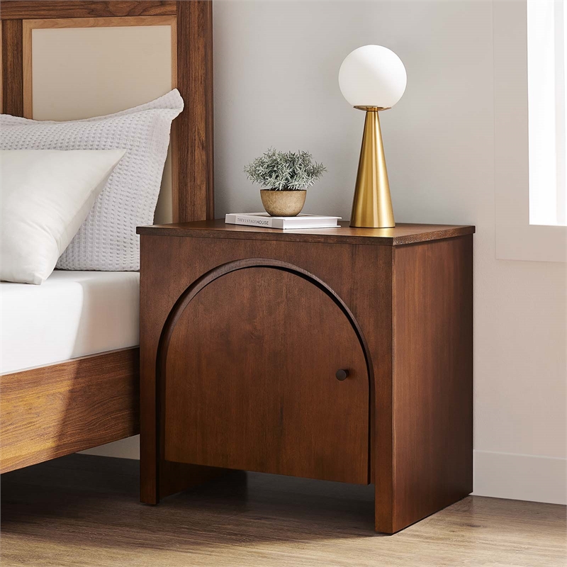 Appia Arched Door Nightstand in Walnut