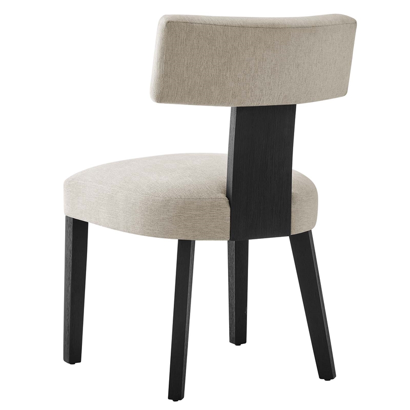 Nalani Dining Chairs - Set of 2 in Heathered Weave Ivory Black