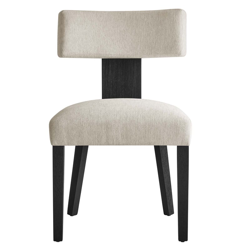 Nalani Dining Chairs - Set of 2 in Heathered Weave Ivory Black