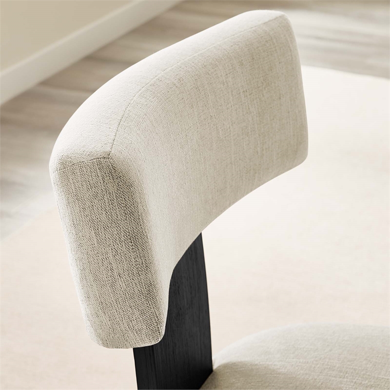Nalani Dining Chairs - Set of 2 in Heathered Weave Ivory Black