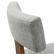 Nalani Dining Chairs - Set of 2 in Heathered Weave Wheat Deep Brown