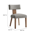Nalani Dining Chairs - Set of 2 in Heathered Weave Wheat Deep Brown