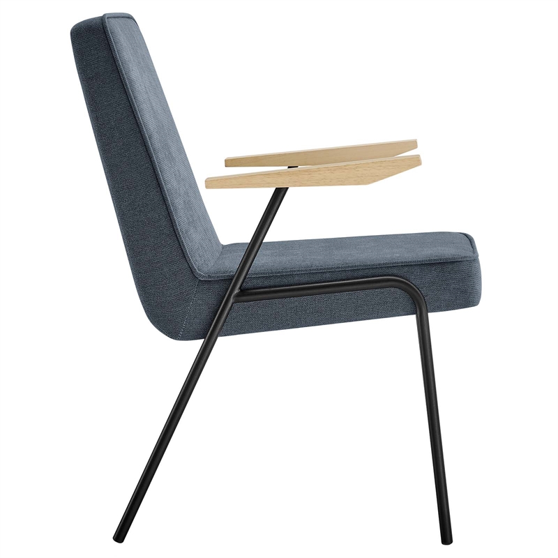 Modway Vista Fabric Upholstered Dining Arm Chair in Laguna