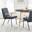 Modway Vista Fabric Upholstered Dining Arm Chair in Laguna
