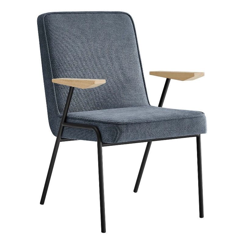 Modway Vista Fabric Upholstered Dining Arm Chair in Laguna