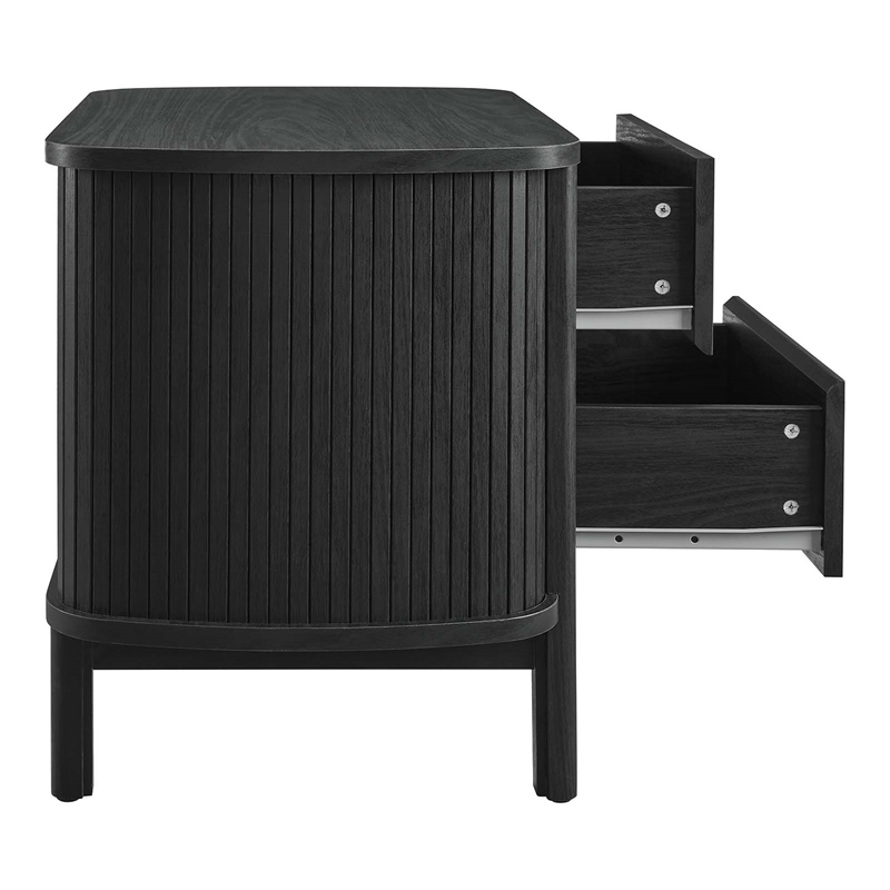 Cadence 2-Drawer Nightstand in Black