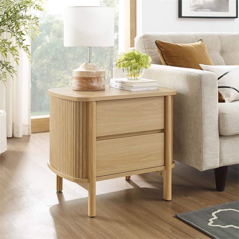 Cadence 2-Drawer Nightstand in Oak