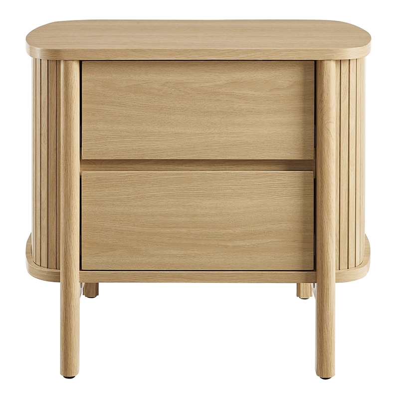 Cadence 2-Drawer Nightstand in Oak