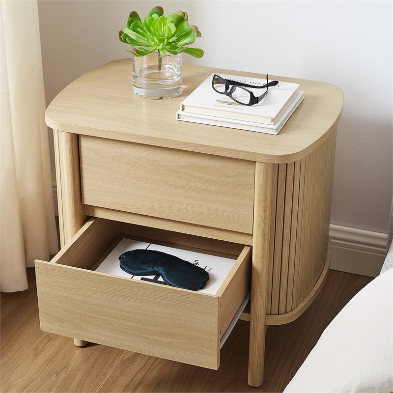 Cadence 2-Drawer Nightstand in Oak