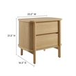 Cadence 2-Drawer Nightstand in Oak