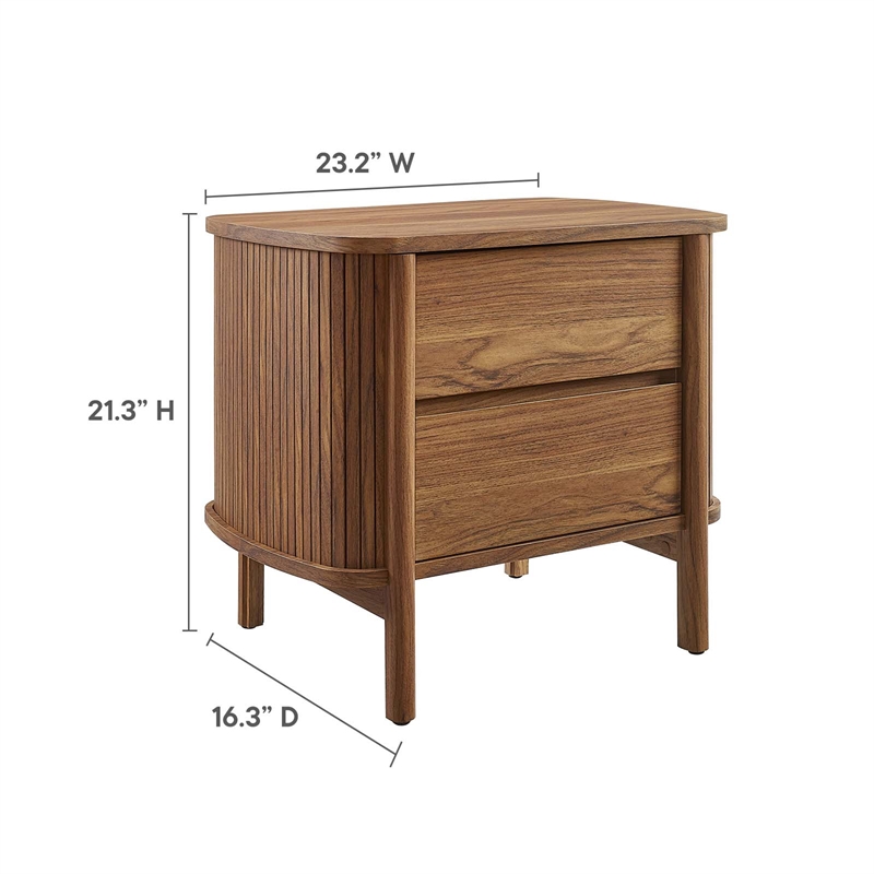 Cadence 2-Drawer Nightstand in Walnut
