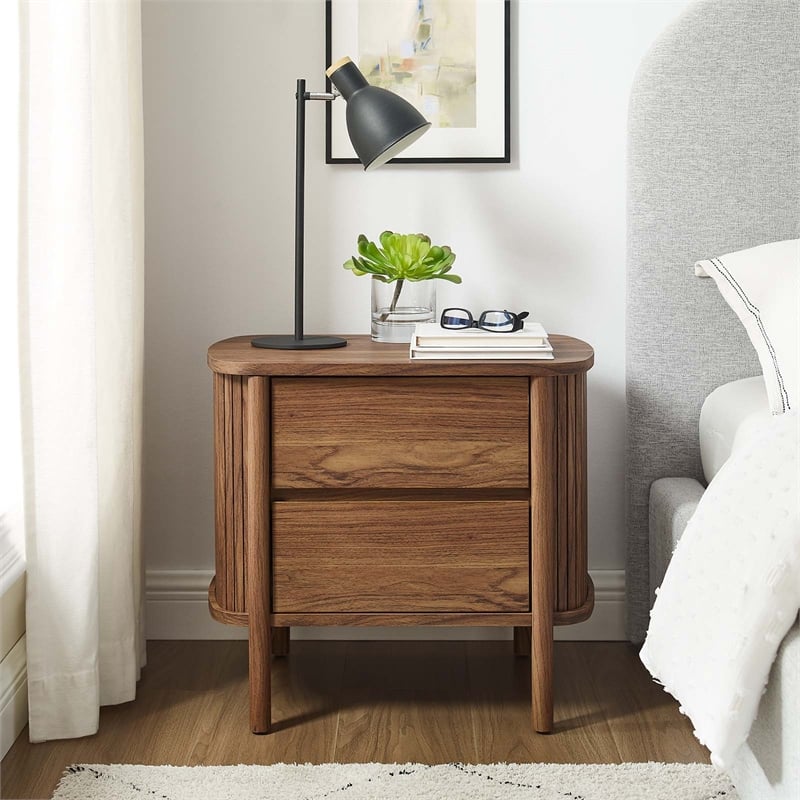 Cadence 2-Drawer Nightstand in Walnut
