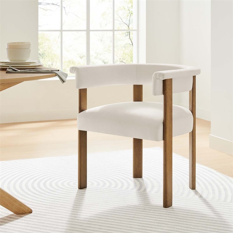 Performance Velvet Barrel Dining Chairs - Set of 2