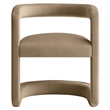 Winslow Performance Velvet Barrel Accent Chair in Taupe