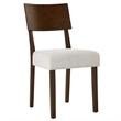 Pax Wood Dining Side Chairs - Set of 2 in Walnut Heathered Weave Ivory