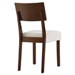 Pax Wood Dining Side Chairs - Set of 2 in Walnut Heathered Weave Ivory