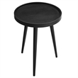 Chiro Round Wood Side Table in Black