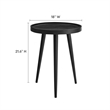 Chiro Round Wood Side Table in Black
