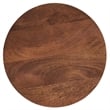Valeo Round Wood and Metal Side Table in Walnut