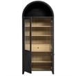 Evie Arched Tall Display Cabinet in Black Oak