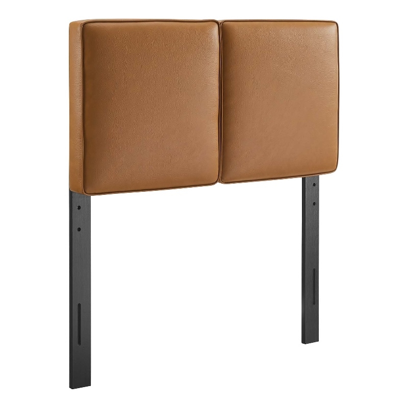 Lindee Vegan Leather Twin Headboard in Tan