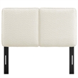 Lindee Boucle Fabric Twin Headboard in Cream