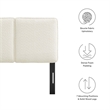 Lindee Boucle Fabric Twin Headboard in Cream