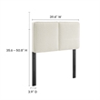 Lindee Boucle Fabric Twin Headboard in Cream