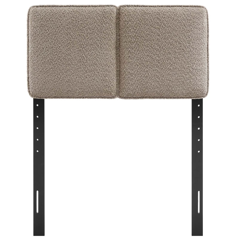 Lindee Boucle Fabric Twin Headboard in Oatmeal