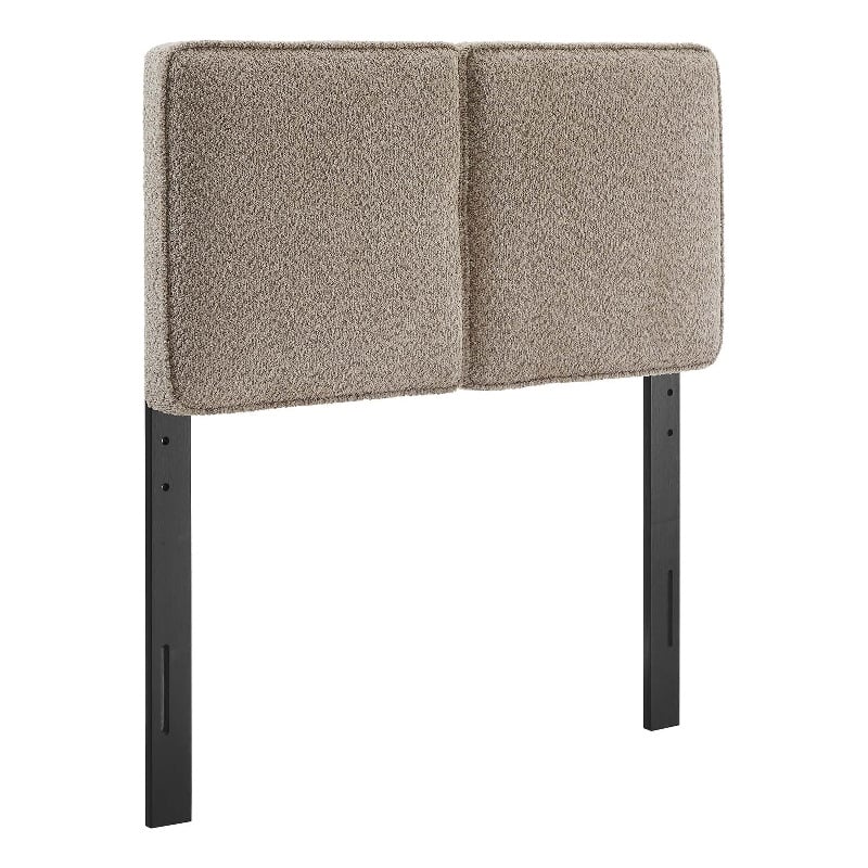 Lindee Boucle Fabric Twin Headboard in Oatmeal