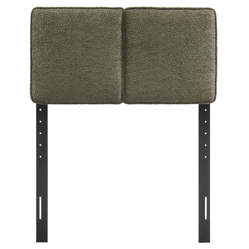 Lindee Boucle Fabric Twin Headboard in Sage