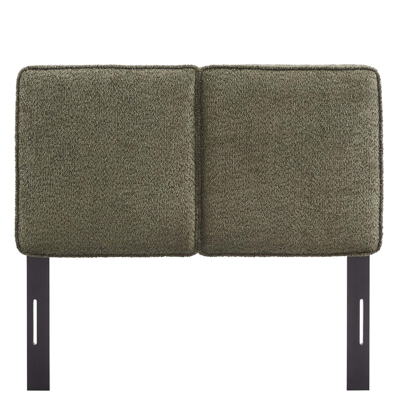 Lindee Boucle Fabric Twin Headboard in Sage