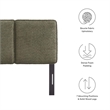 Lindee Boucle Fabric Twin Headboard in Sage
