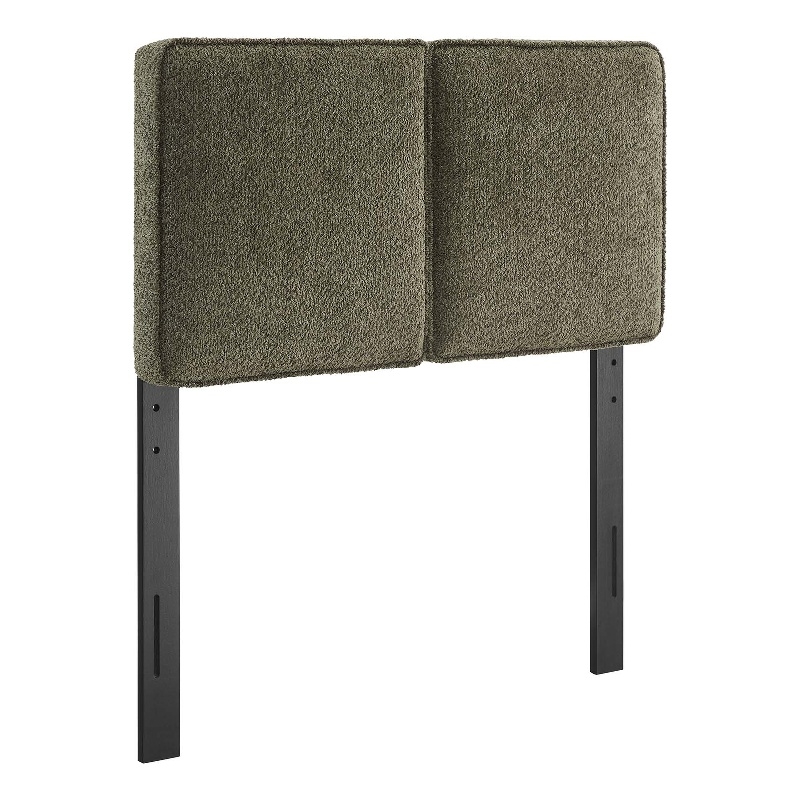 Lindee Boucle Fabric Twin Headboard in Sage