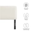 Lindee Boucle Fabric Full Headboard in Cream