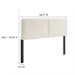 Lindee Boucle Fabric Full Headboard in Cream