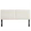 Lindee Boucle Fabric Queen Headboard in Cream