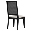 Faux Rattan and Wood Dining Side Chairs - Set of 2