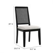 Faux Rattan and Wood Dining Side Chairs - Set of 2