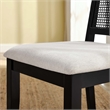 Faux Rattan and Wood Dining Side Chairs - Set of 2