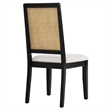 Faux Rattan and Wood Dining Side Chairs - Set of 2