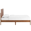 Sirocco Rattan and Wood Twin Platform Bed in Walnut