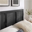 Sirocco Rattan and Wood Full Platform Bed in Black