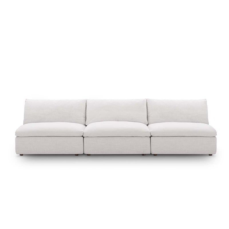 Commix Down Filled Overstuffed 3-Piece Armless Sectional Sofa