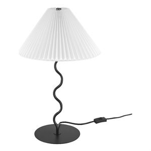 wave squiggle table lamp in black
