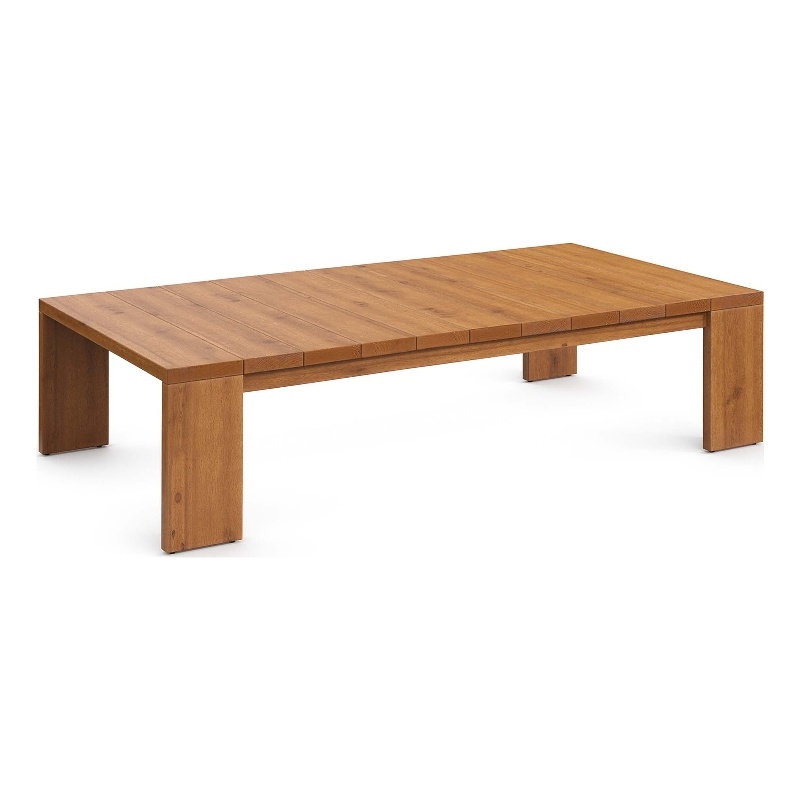 Tahoe Outdoor Patio Acacia Wood Coffee Table in Natural